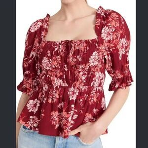 NWT Playa Lucila Square Neck Blouse